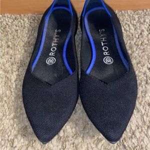 Rothy’s Pointe Flats, Black, Size W9